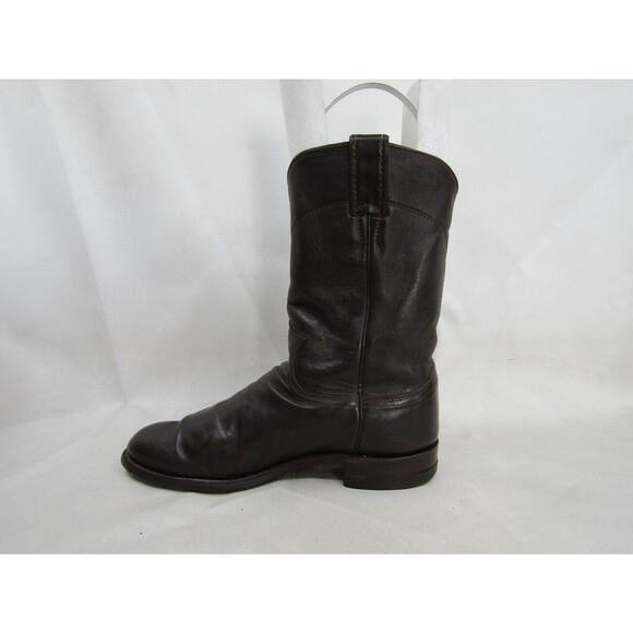 JUSTIN Mens Size 7.5 D Brown All Leather Roper Cowboy Western Boots main image 11